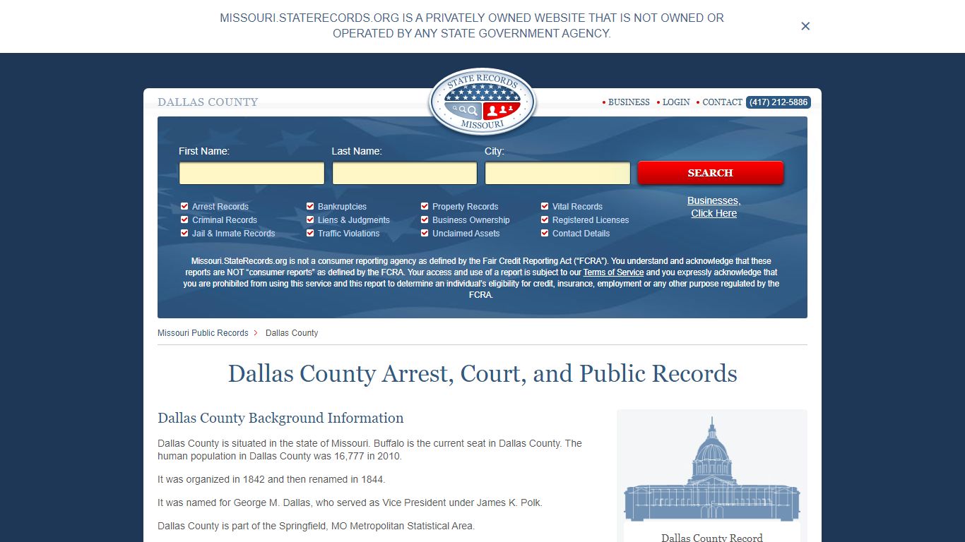 Dallas County Arrest, Court, and Public Records